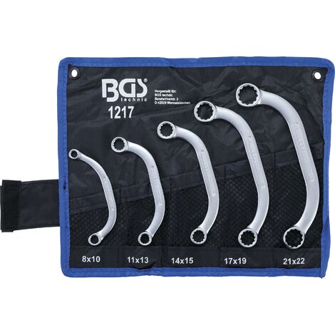 BGS technic Starter- und Blockschlüssel-Satz 8 x 10 - 21 x 22 mm 5-tlg.