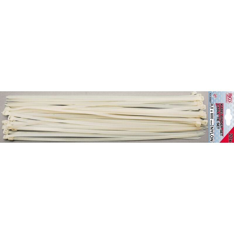

Bgs 80881 | Surtido De Bridas | Blancos | 8,0 X 600 Mm | 20 Piezas