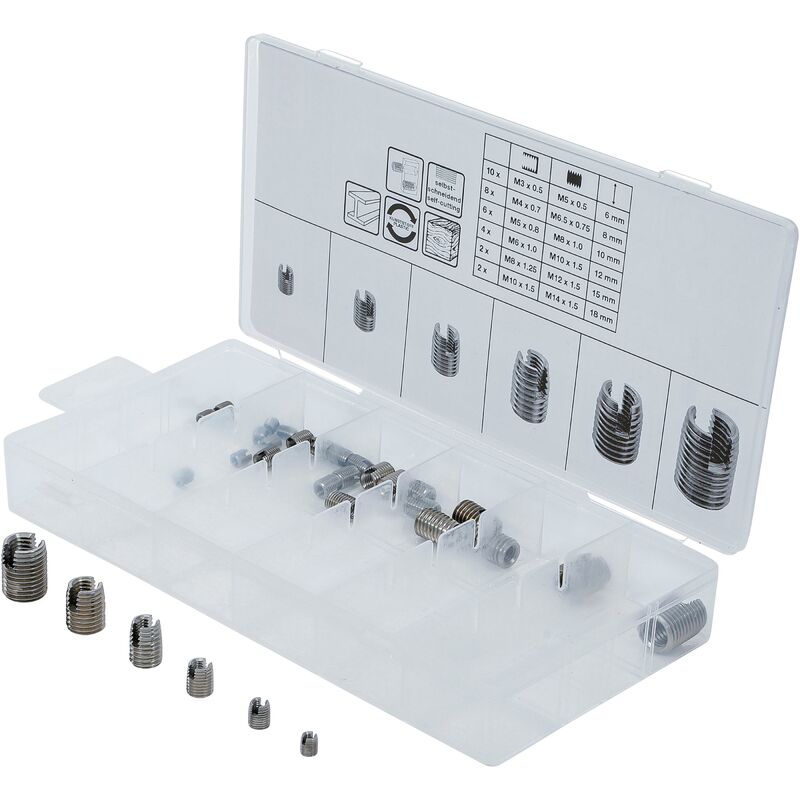 

Surtido de insertos roscados | autorroscantes | 32 piezas - Bgs Technic