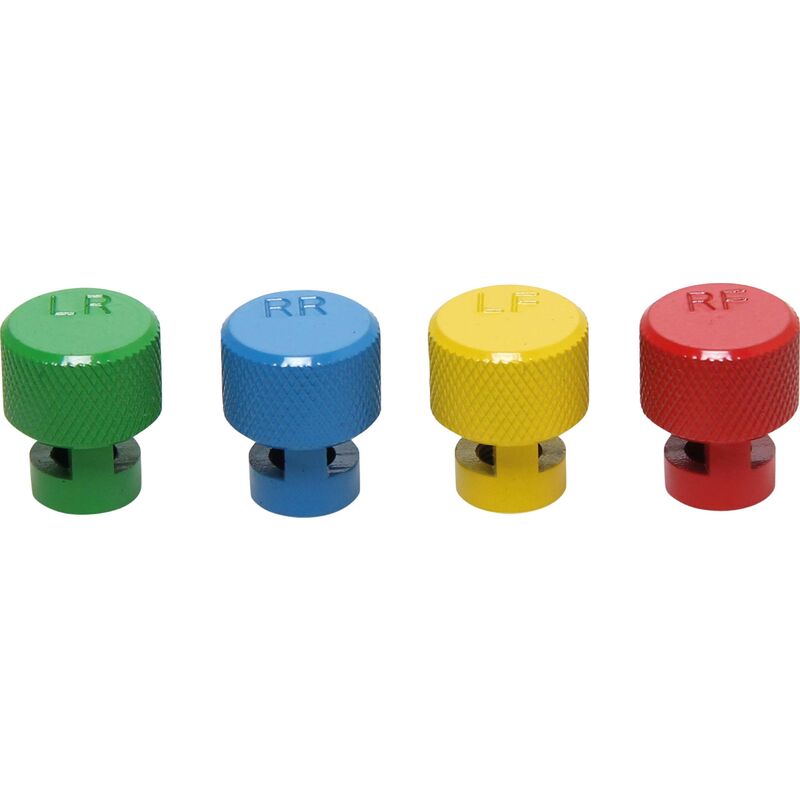 

Bgs 9271 | Tapones De Desinflado De Neumáticos Codificados Por Colores Para Válvulas Rdks | 4 Piezas