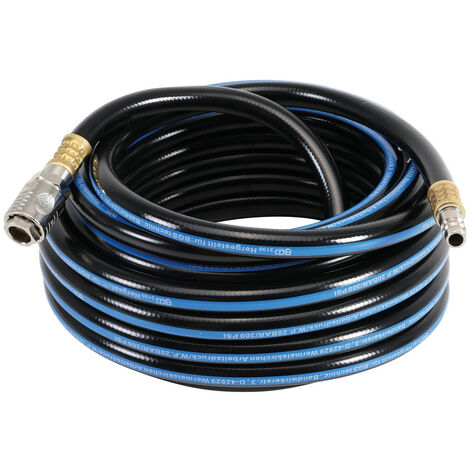 Bgs Technic – Tuyau à air comprimé 8mm – Longueur 10 mètres – Pression max 20 bar – PVC renforcé – Raccords Euro pour compresseurs