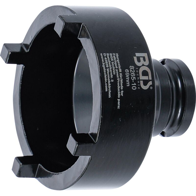 Vaso almenados para tuercas ranuradas dientes externos 69 mm KM8