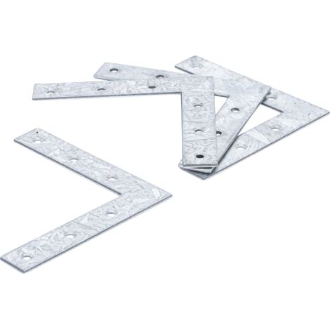BGS TECHNIC Verbindungsbleche, L-Winkel, 100x100 mm, 4 Stück