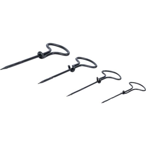 Bgs Technic – Vrilles à main 2022 – Set de 4 diamètres Ø 2,5 à 5 mm – Pour perçage précis dans divers matériaux – Emballage adapté tapisserie
