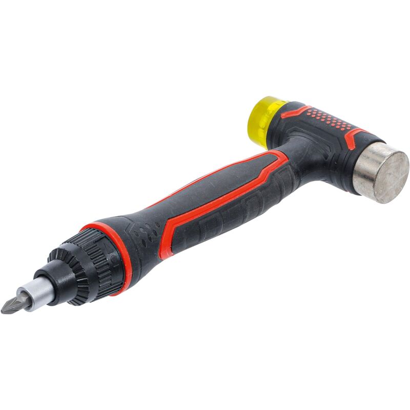 Image of Wechselkopf-Hammer mit Ratschen-Drehgriff für Bits, umschaltbar 3-in-1