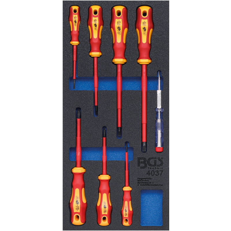 Image of Bgs Technic - Werkstattwageneinlage 1/3: VDE-Schraubendreher-Satz 8-tlg.