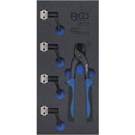 BGS Werkstattwageneinlage 1/3: Rohrbiegegerät- und Bremsleitungsklemmen-Satz 4,75 + 6 mm - 9533