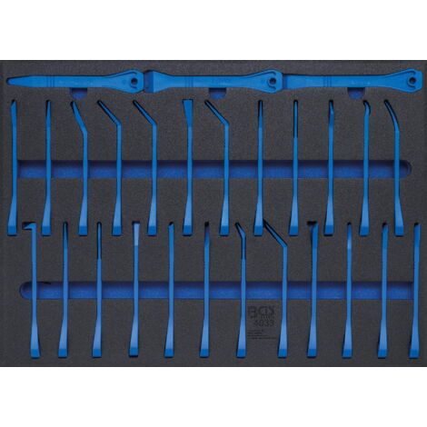 BGS Werkstattwageneinlage 3/3: Zierleistenkeil- und Schaber-Satz 27tlg. - 4033