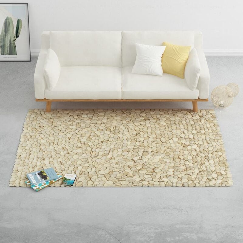 

Rogal Home&Deco Alfombra guijarros lana beige/gris/marrón/chocolate 160x230cm