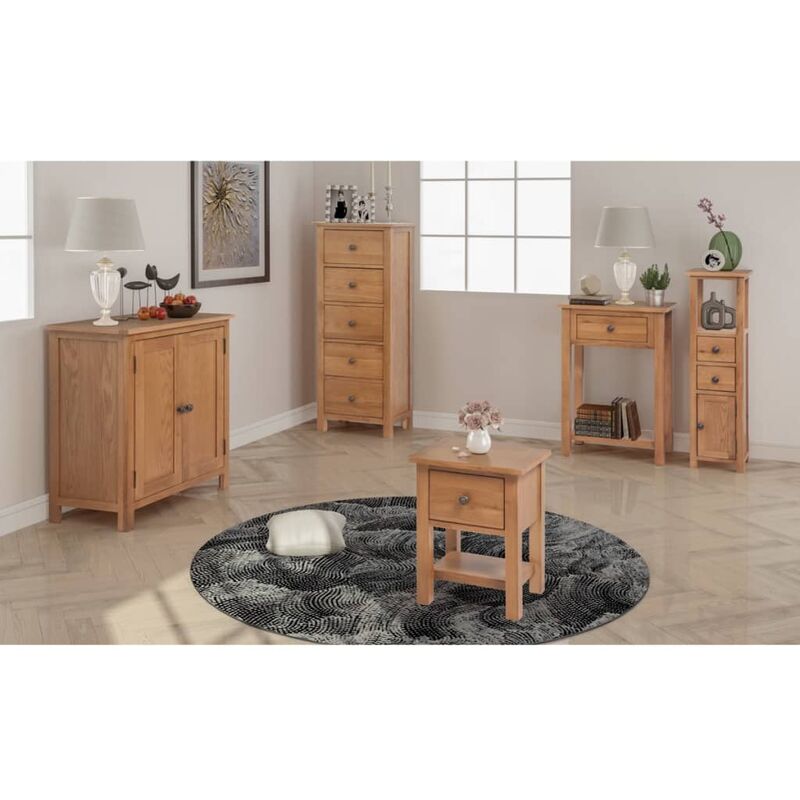 

Rogal Home&Deco Conjunto de muebles de salón 5 piezas roble macizo