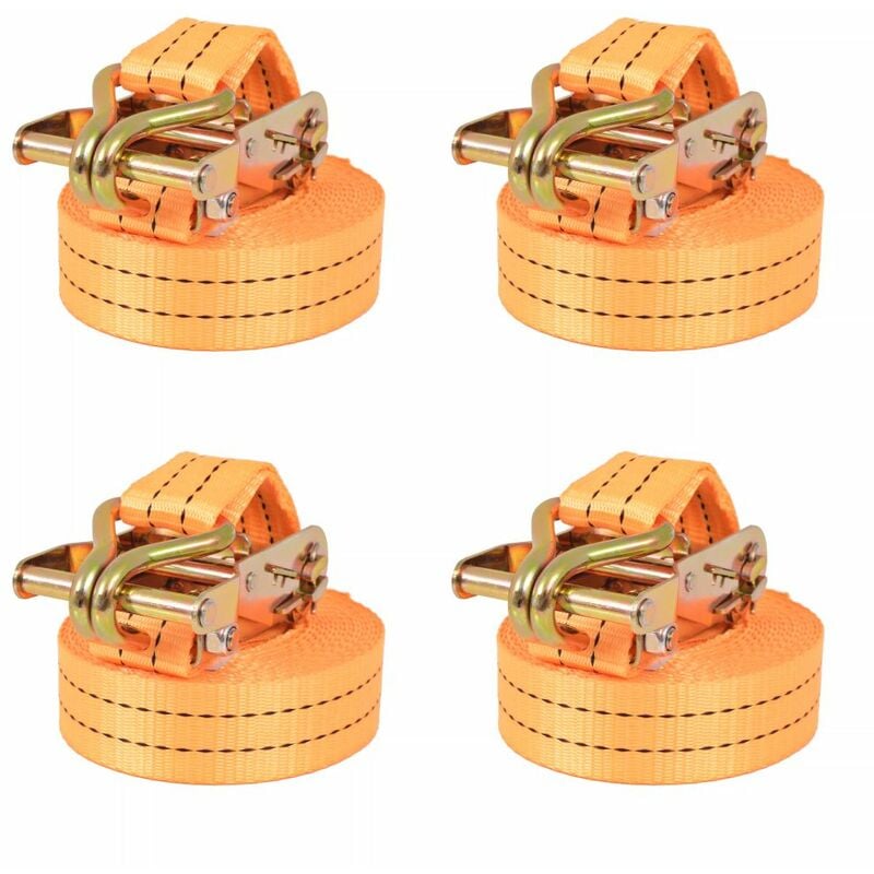 

Correas de sujeción de trinquete 4 uds 1 T 6mx38mm naranja