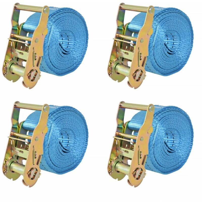 

Correas de sujeción de trinquete 4 uds 2 T 6mx38mm azul
