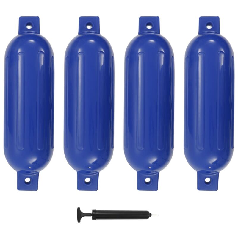

Defensas para barcos 4 piezas PVC azul 51x14 cm - Vidaxl