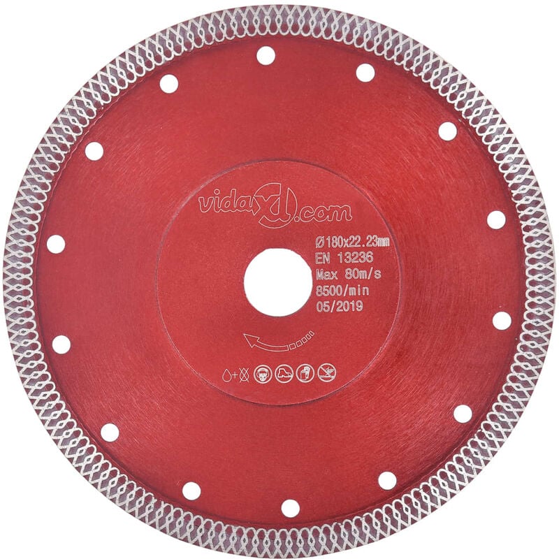 

Disco de corte de diamante con agujeros acero 180 mm