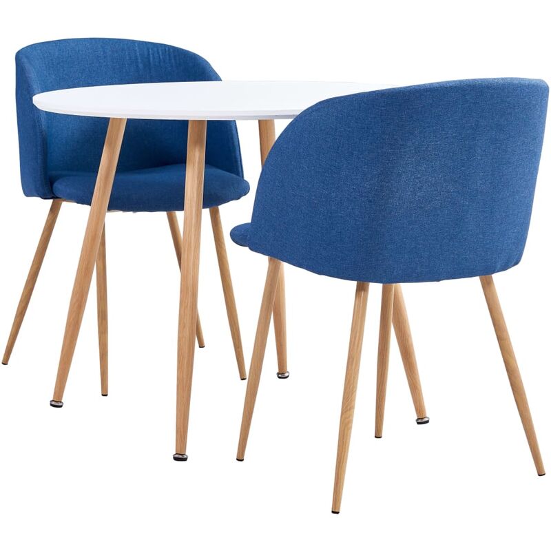 

Rogal Home&Deco Juego de comedor 3 piezas tela azul