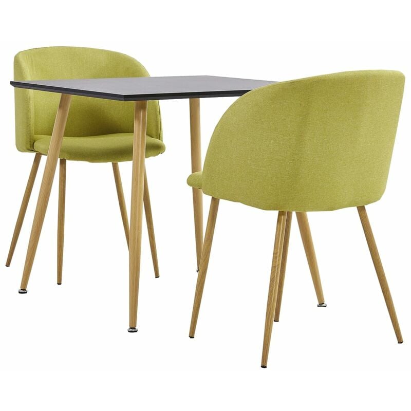 

Rogal Home&Deco Juego de comedor 3 piezas tela verde