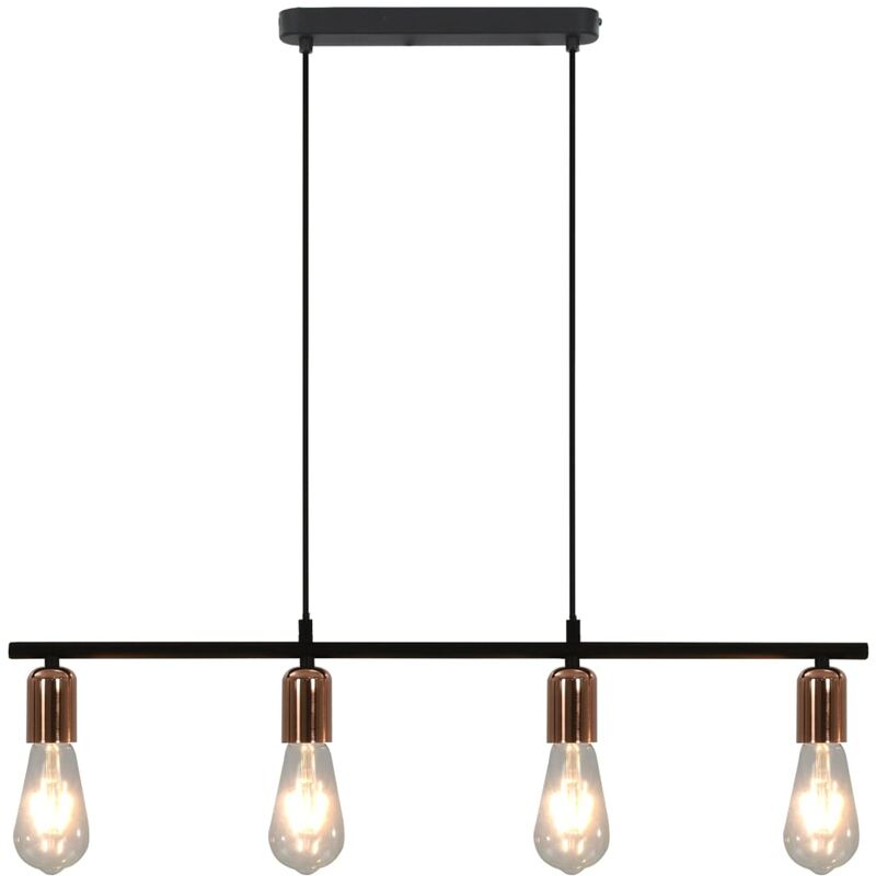 

Lámpara de techo bombillas filamento 2W negro cobre E27 80 cm