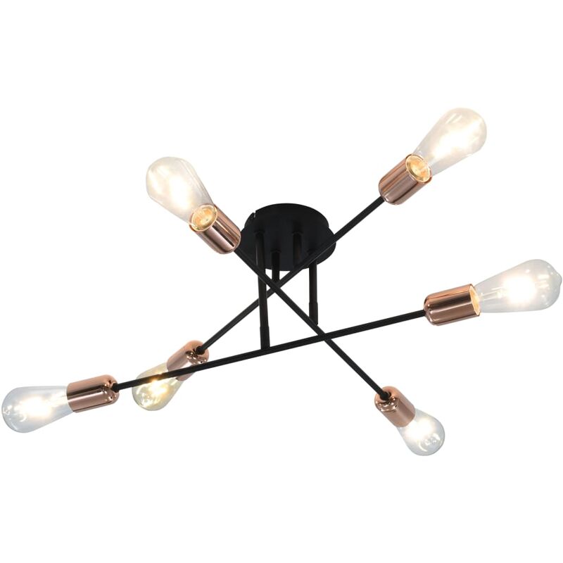

Lámpara de techo negro y cobre E27