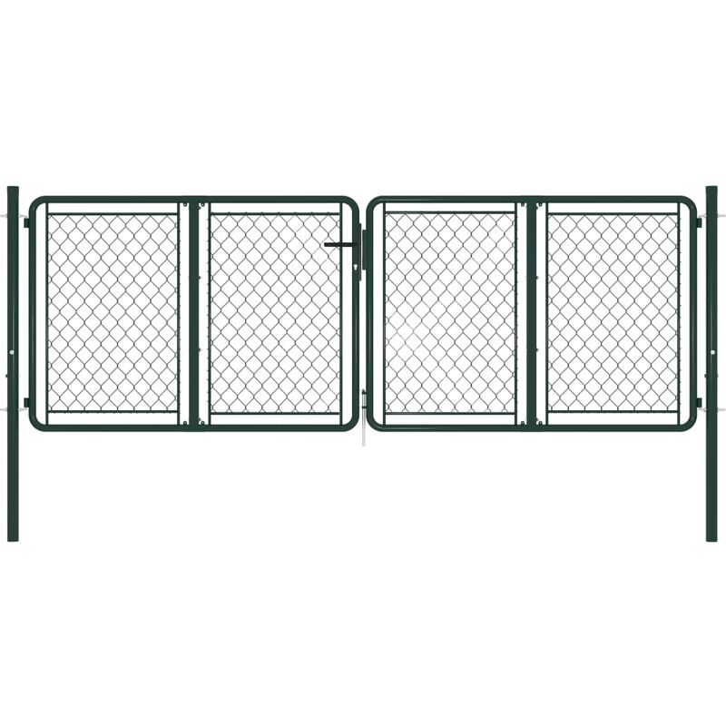 

Rogal Home&Deco Puerta de jardín de acero verde 300x75 cm