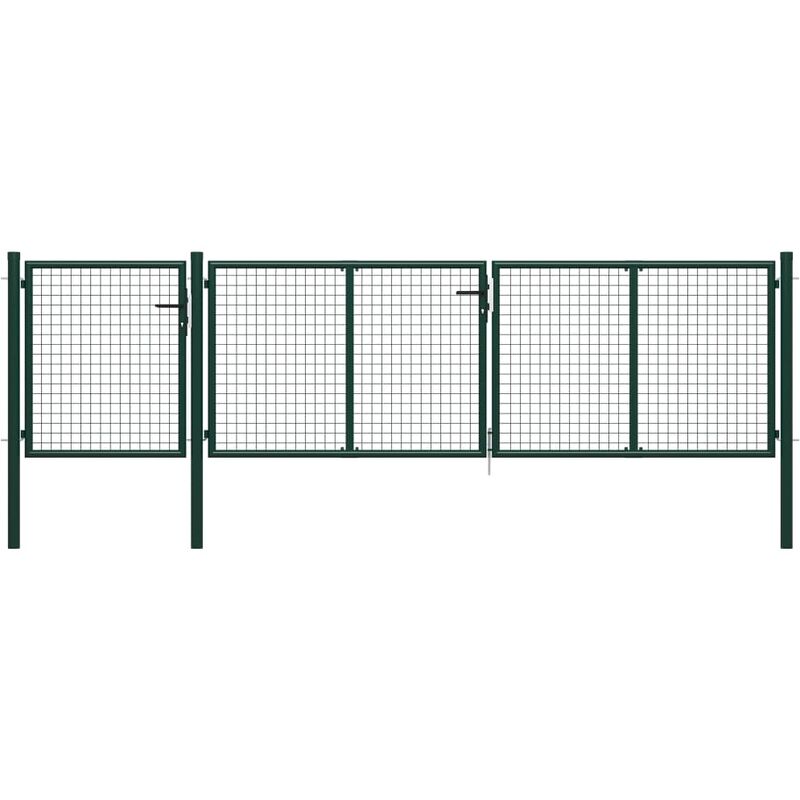 

Rogal Home&Deco Puerta de jardín de acero verde 400x75 cm