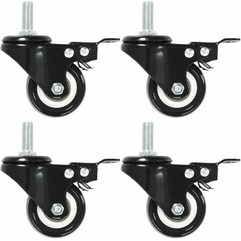 

Ruedas giratorias con frenos 4 unidades 50 mm