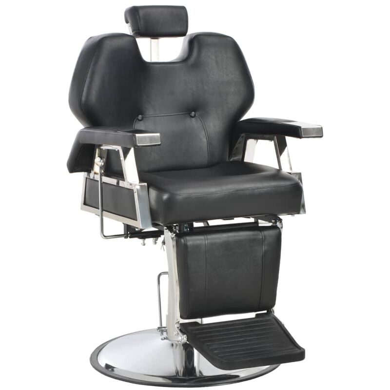 

Rogal Home&Deco Silla de peluquería de cuero sintético negra 72x68x98 cm