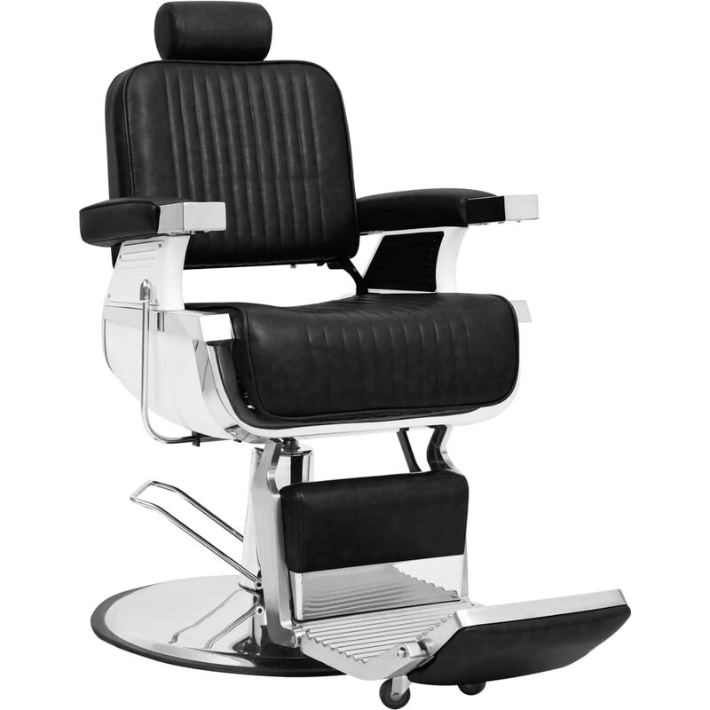

Rogal Home&Deco Silla de peluquería de cuero sintético negro 68x69x116 cm