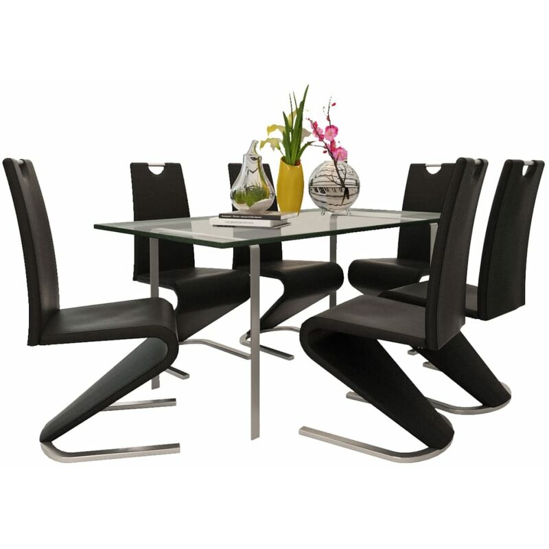 

Rogal Home&Deco Sillas de comedor 6 unidades cuero sintético negro