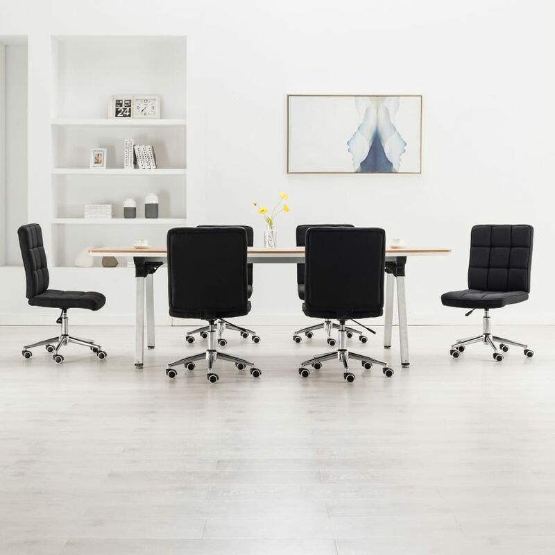 

Rogal Home&Deco Sillas de comedor 6 unidades tela negra