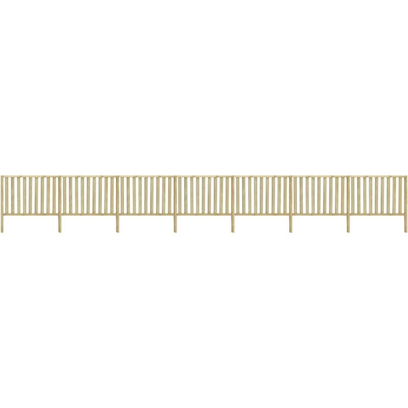 

Rogal Home&Deco Valla de jardín de madera de pino impregnada 12,38x1,7 m