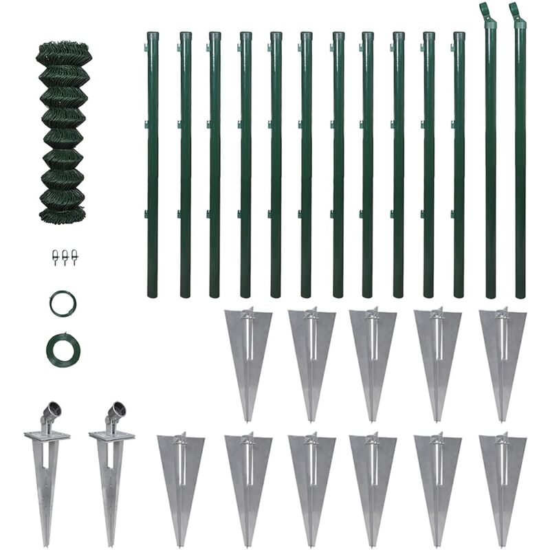 

Rogal Home&Deco Valla metálica con estacas postes acero 1,25x25m
