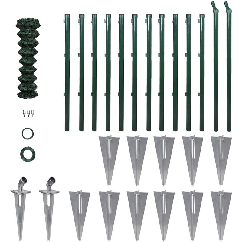 

Rogal Home&Deco Valla metálica con estacas postes acero 1,5x25 m