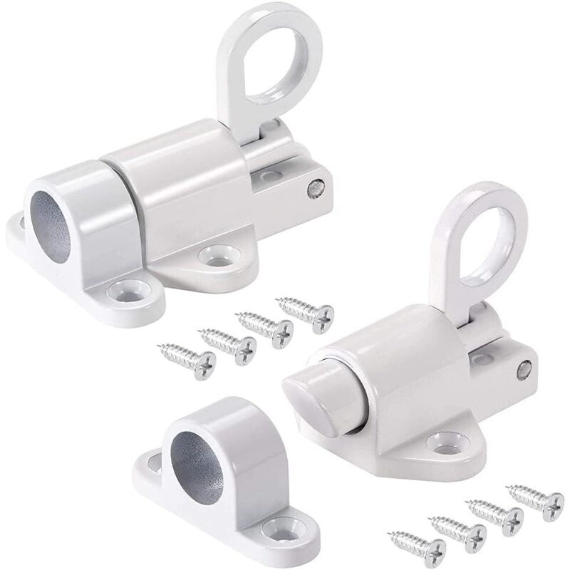 Stück Automatisches Türschloss, Federriegel aus Aluminiumlegierung, Türschloss aus Aluminium, Rückprallriegelverschluss, mit Schrauben, geeignet für