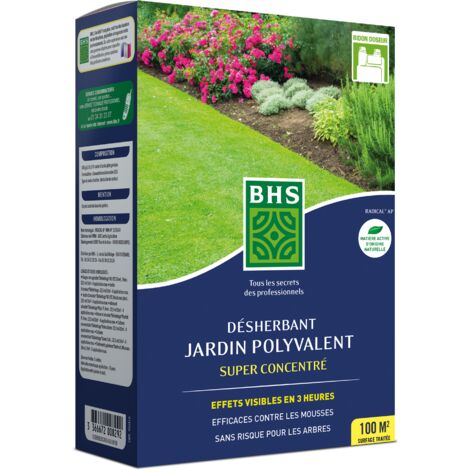 BHS DJSC225 Désherbant Jardin Polyvalent Super Concentré 225ml Premiers Effets Visibles en Seulement 3 H