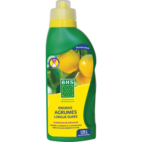 BHS EAG500 Engrais Agrumes | 500 ML | Soit 125 L | Très Forte Teneur en Azote | Fabriqué en France