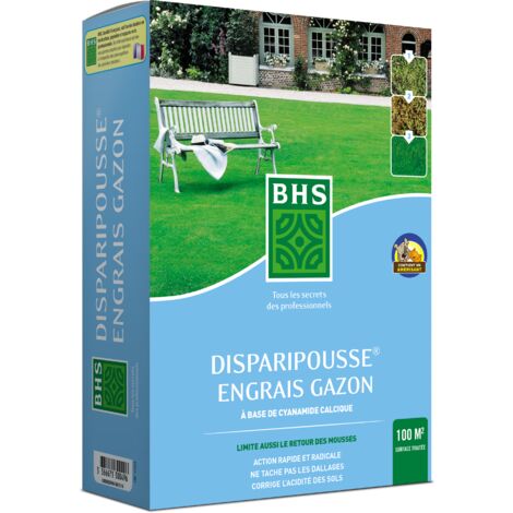 BHS Engrais DISPA4 Engrais Gazon Disparipousse | 2 actions | Restructurant et Fertilisant pour le Sol | 250m²