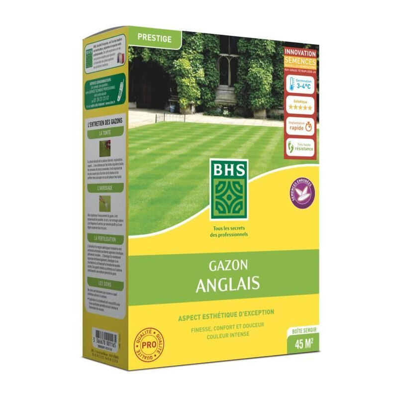 BHS - Gazon Anglais 1kg pour Jardins Haut de Gamme