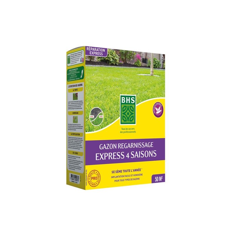 BHS - Semences gazon regarnissage 4 saisons 1kg