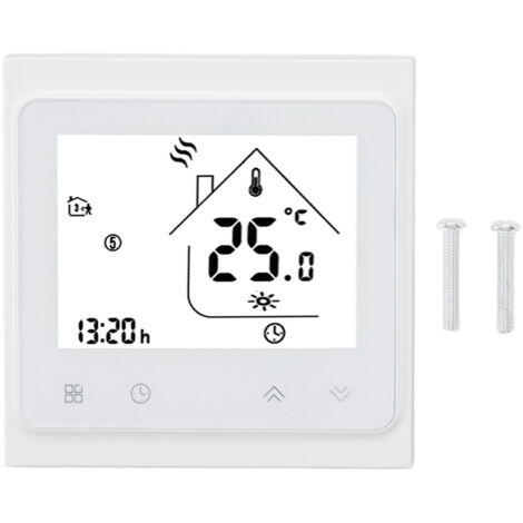 BHT 002GC Boiler Heating Programmable Thermostat Digital Touch Screen Thermostat with Large LCD Display Passive Output Temperature Controller 95‑240V