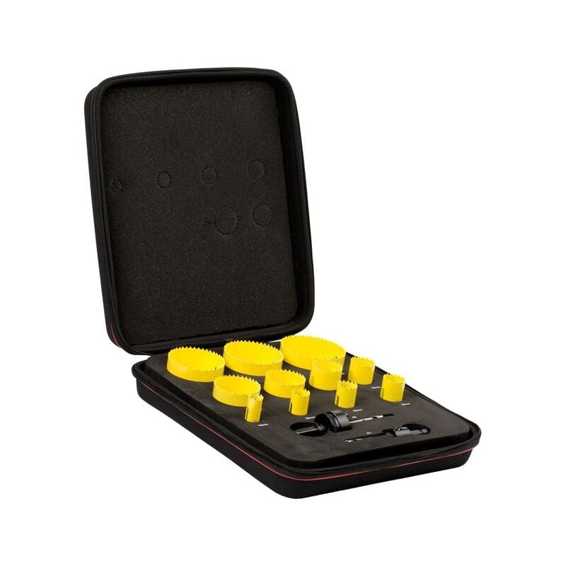 Starrett - KFC11021 Bi-Metal Fast Cut Deluxe Electrician's Holesaw Kit