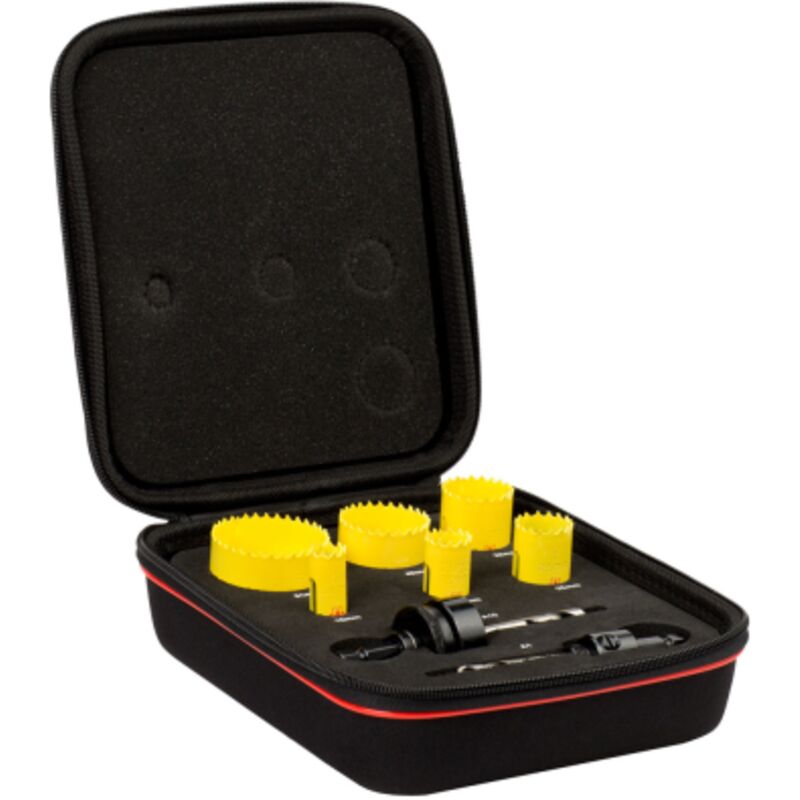 Starrett - KFC06021 KFC06021 Fast Cut Bi-Metal Electrician's Holesaw Kit, 8 Piece STRKFC06021