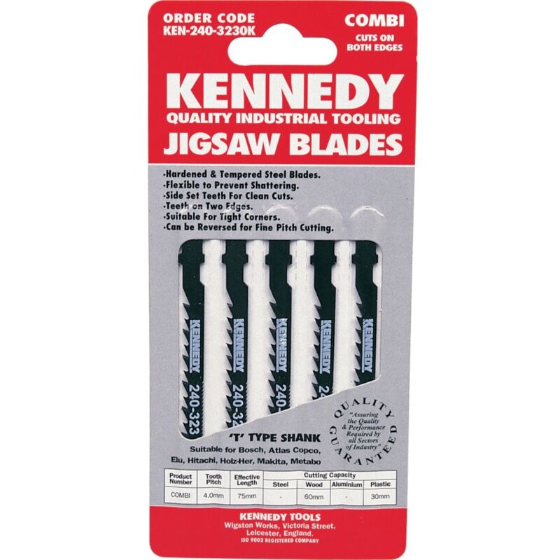 Jigsaw Blades Combi, Pack of 5 - Kennedy