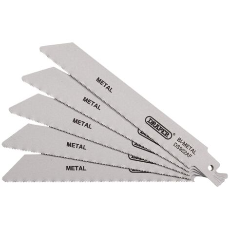 Bi-metal Reciprocating Saw Blades for Metal Cutting, 150mm, 24tpi (Pack of 5) (43444)