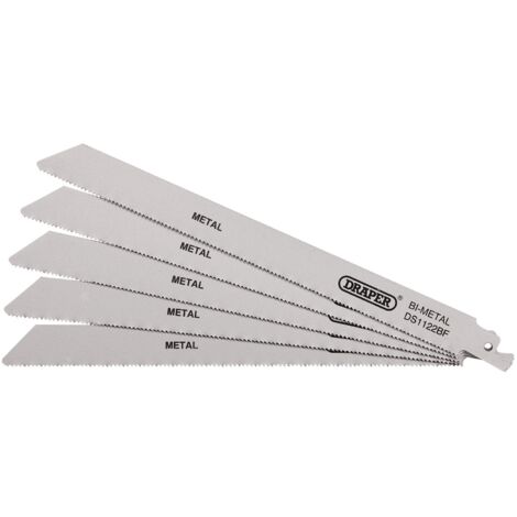 Bi-metal Reciprocating Saw Blades for Metal Cutting, 225mm, 14tpi (Pack of 5) (38594)