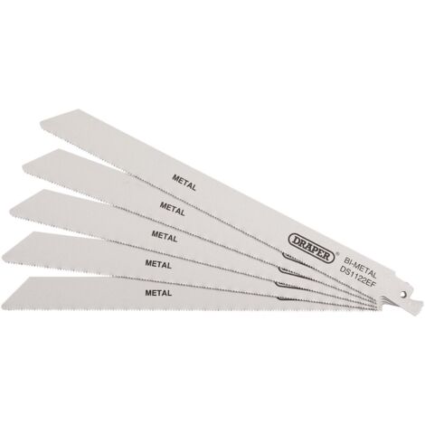 Bi-metal Reciprocating Saw Blades for Metal Cutting, 225mm, 18tpi (Pack of 5) (38631)