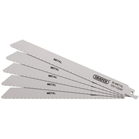 Bi-metal Reciprocating Saw Blades for Metal Cutting, 225mm, 24tpi (Pack of 5) (38593)