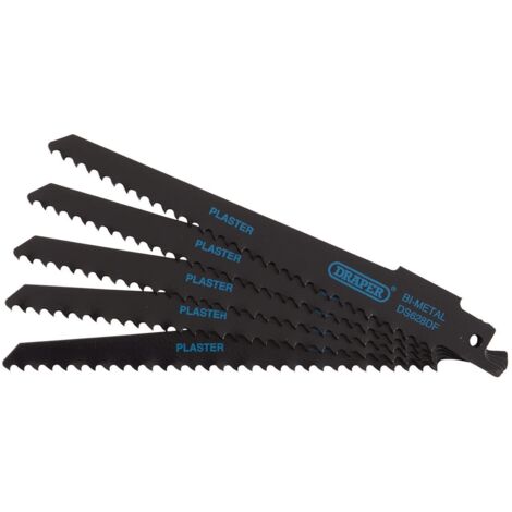 Bi-metal Reciprocating Saw Blades for Plaster Cutting, 150mm, 6tpi (Pack of 5) (43426)