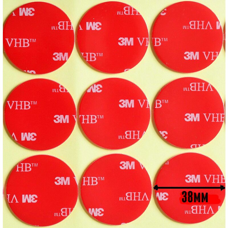 Image of Biadesivo a cerchio VHB a schiuma acrilica 3M5952 - 38/58mm Misura - 10 cerchi da 38mm (3,8cm)