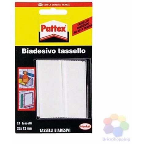 Biadesivo Soffice Pattex Bollini Pretagliati Mm 25x12 Pattex 24 Pezzi