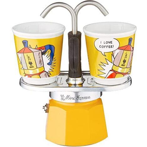 Bialetti 0001405 Cafetière Manuelle Jaune 2 Tasses